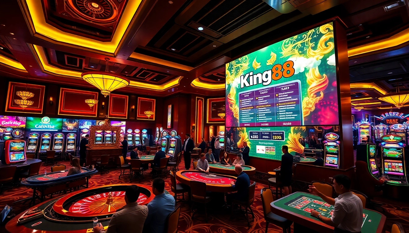 Experience the excitement of the king88 menu amidst professional casino games.