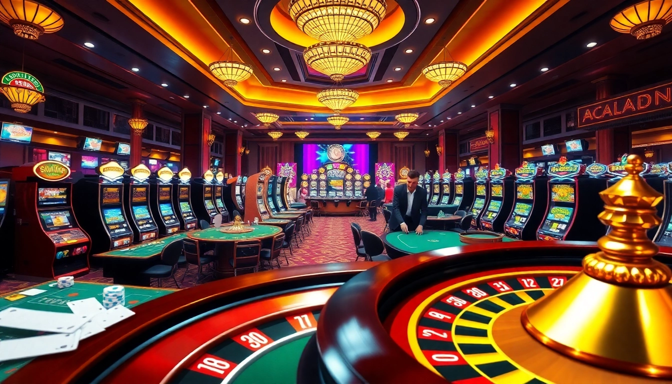 Experience the thrill of gaming action at bet88.com with vibrant tables, chips, and a roulette wheel.