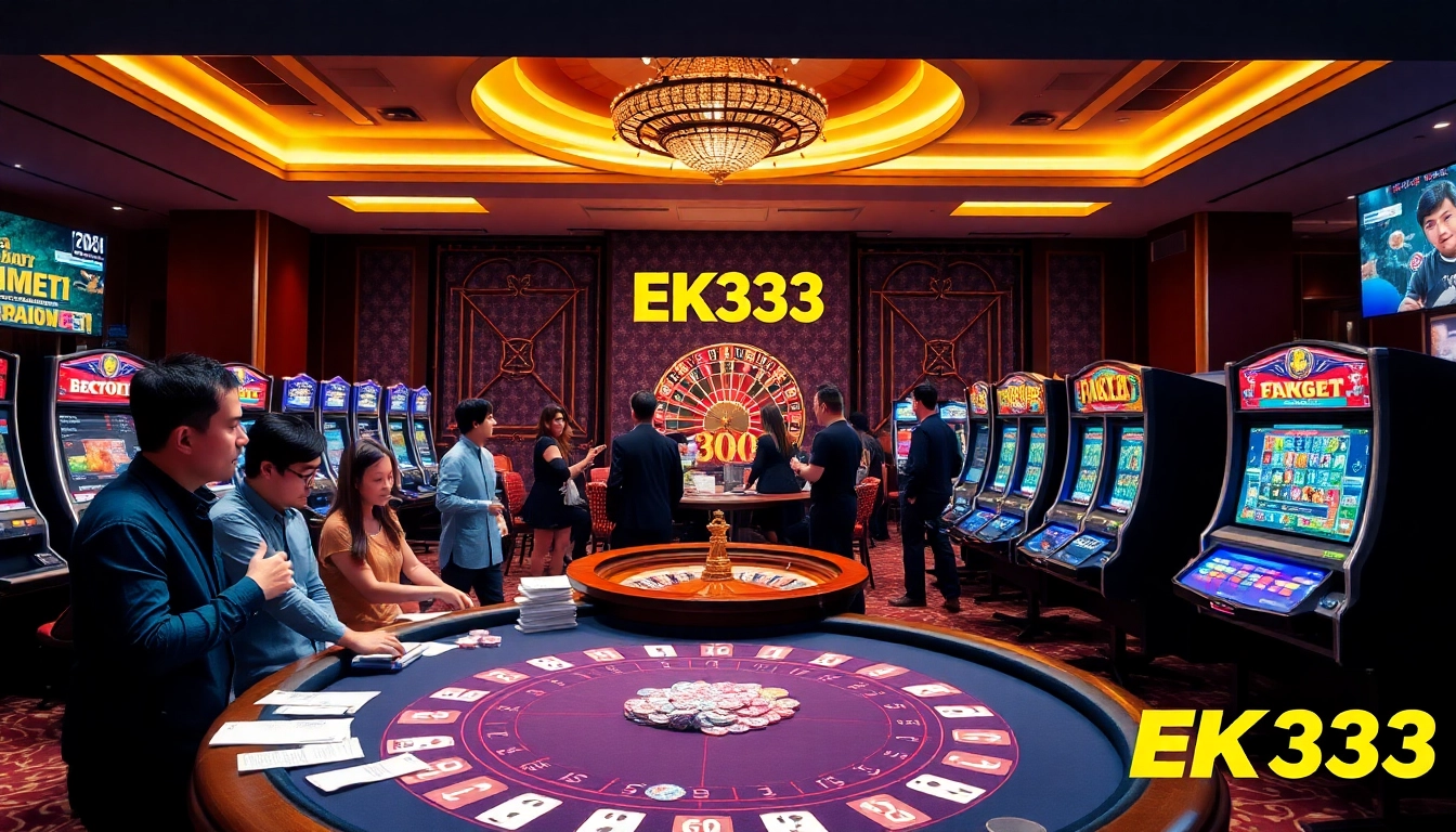 Experience EK333's thrilling online casino games with poker, slots, and live betting excitement.