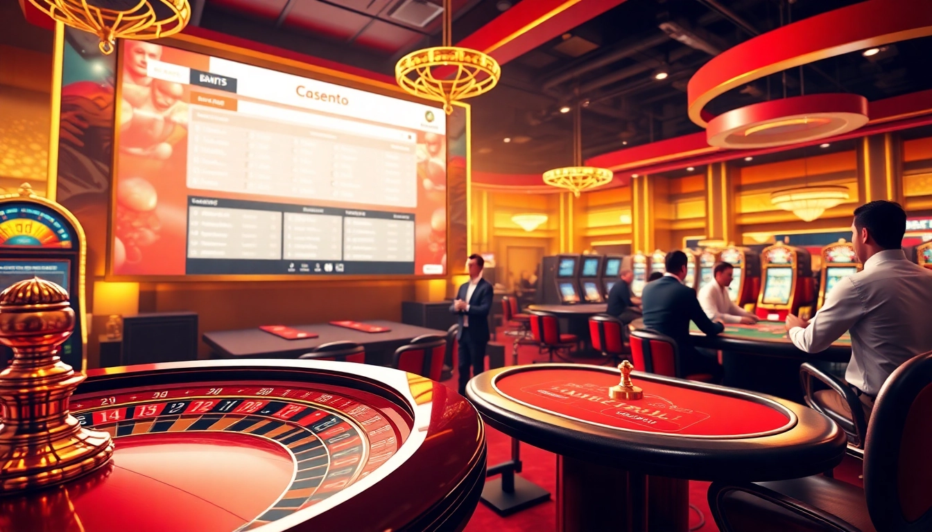 Experience the thrill of gambling at https://mb668.co/ with vibrant casino visuals showcasing exciting slot machines and poker action.