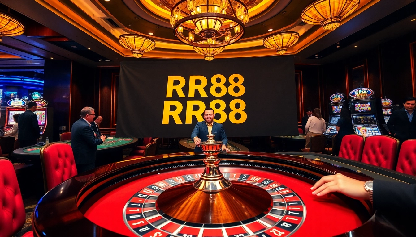 Engaged players at RR88 casino cheerfully placing bets at the roulette table.
