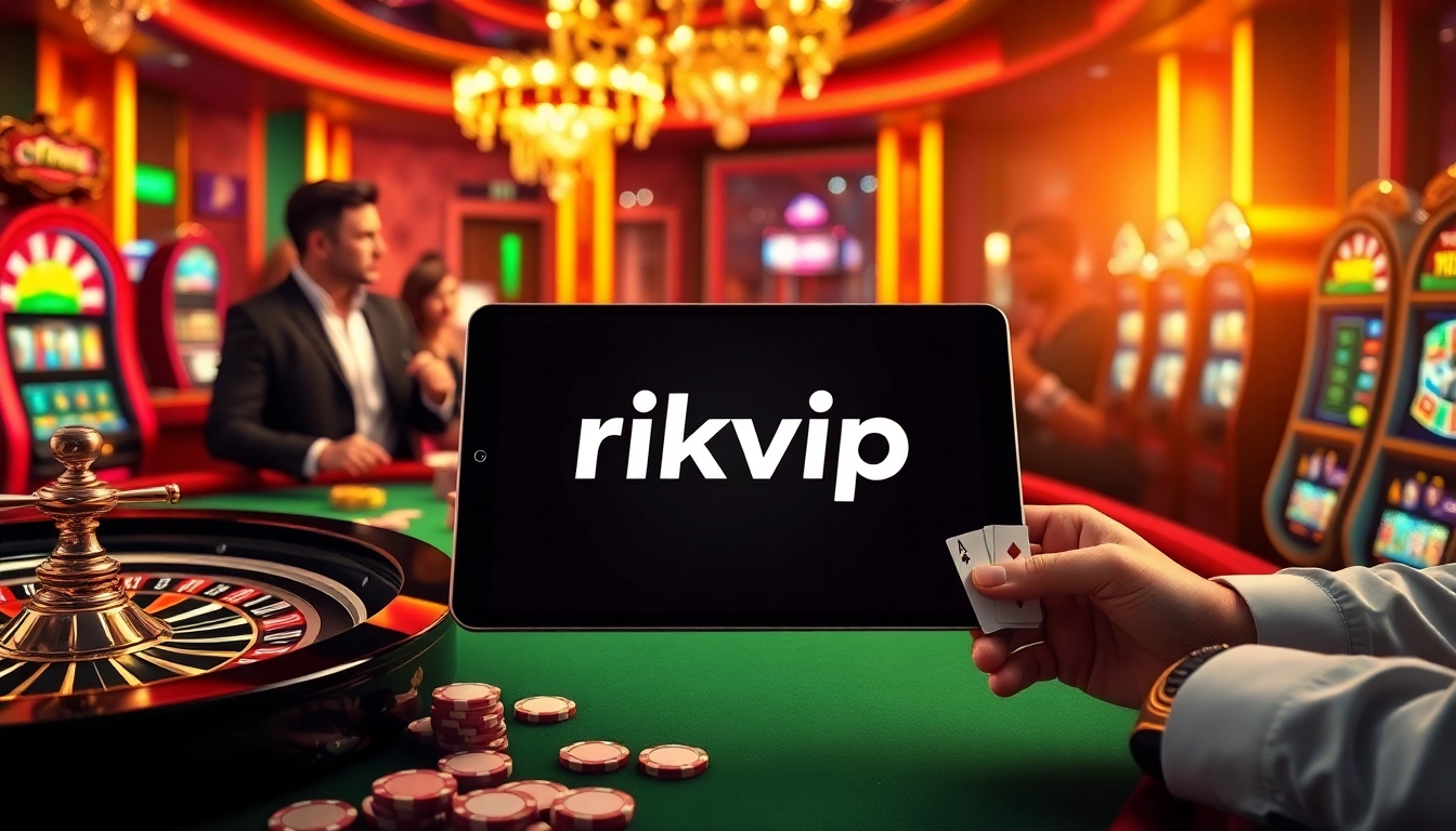Engage with rikvip's exciting online casino offerings while playing vibrant slot machines and strategic card games.