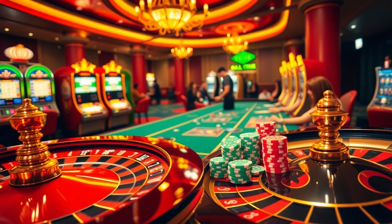 Experience the excitement of bitsler casino legit with vibrant gambling tables and roulette.