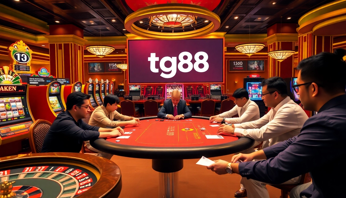 Experience thrilling poker action at tg88 casino, featuring intense gameplay and vibrant betting conditions.