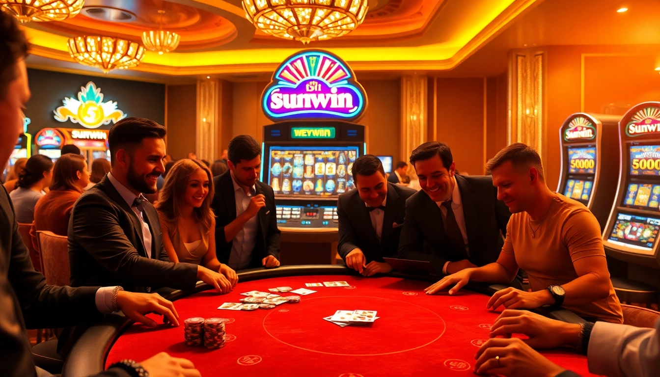 Win big at Sunwin casino with thrilling poker action and vibrant slot machines.
