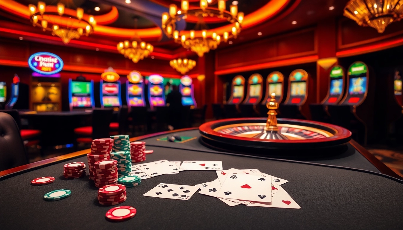 Experience the excitement of the casino at trang chủ 789club with expertly arranged gaming tables and vibrant slot machines.