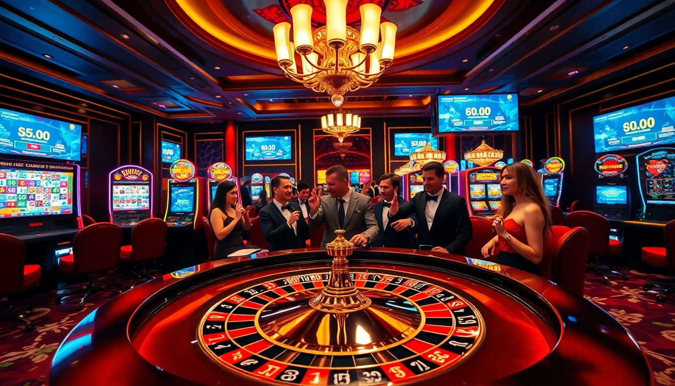 Experience the thrill of betting at https://go8vni.com/ with colorful chips and an exciting roulette game.