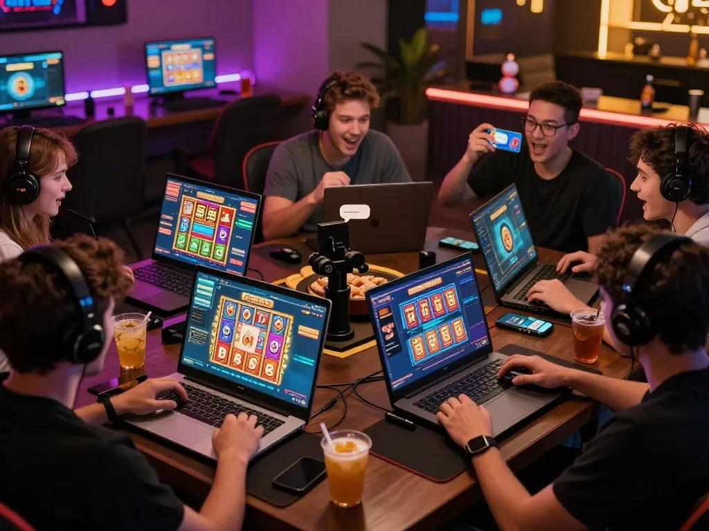 Dynamic scene of players enjoying web sunwin online gaming experience with vibrant graphics and interactive elements.
