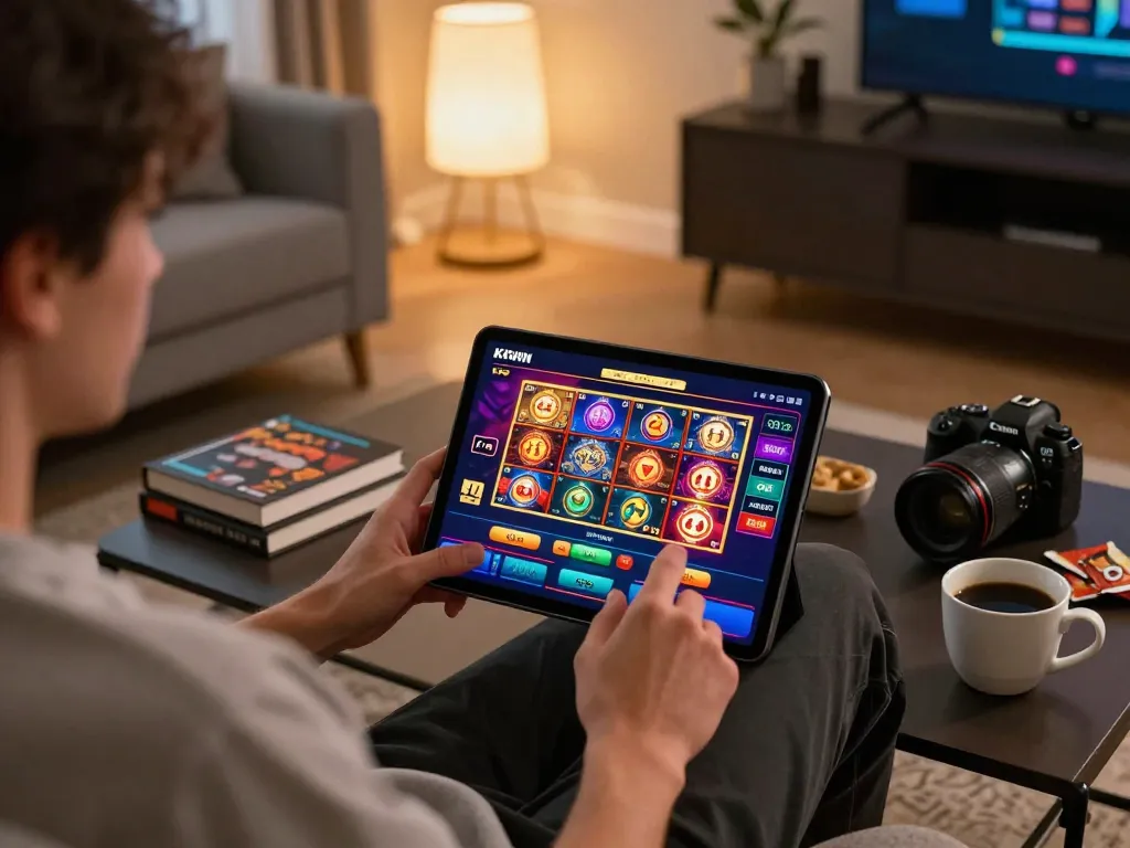 Engaging gameplay experience on the KKWIN casino app, showcasing exciting slot graphics.