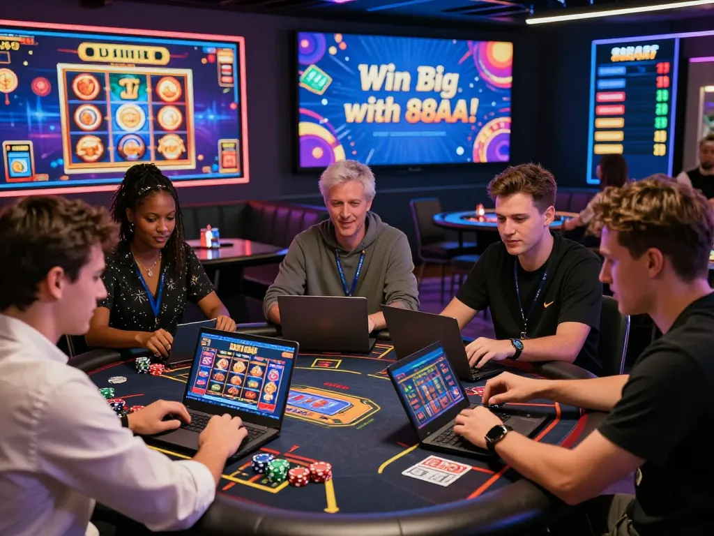 Players enjoying the engaging online casino experience on 88aa with live dealers and vivid gaming graphics.