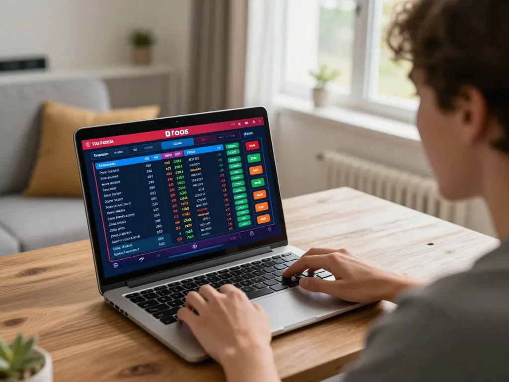 Experience sky88 sports betting excitement with live odds on a laptop at home.