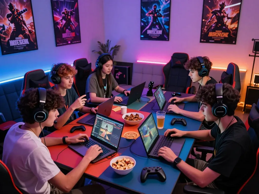 Exciting online gaming scene featuring friends enjoying the sun win gaming platform.