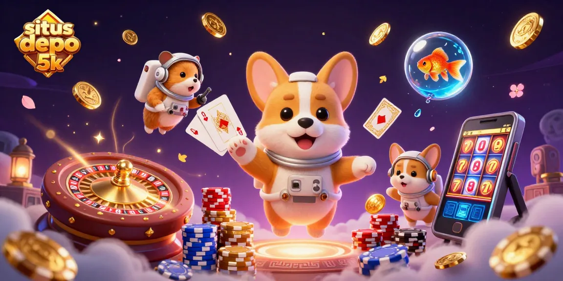 Spin, win, and explore situs depo 5k with vibrant casino imagery featuring exciting games and characters.