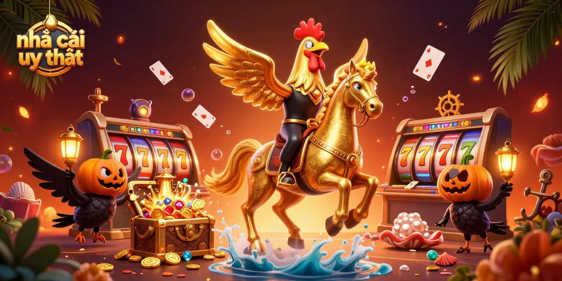 Experience thrilling slots and rewards at nhà cái uy tín, illustrated with vibrant casino elements.