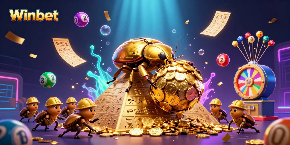 Winbet showcases an exciting casino scene with vibrant colors and dynamic gaming elements.