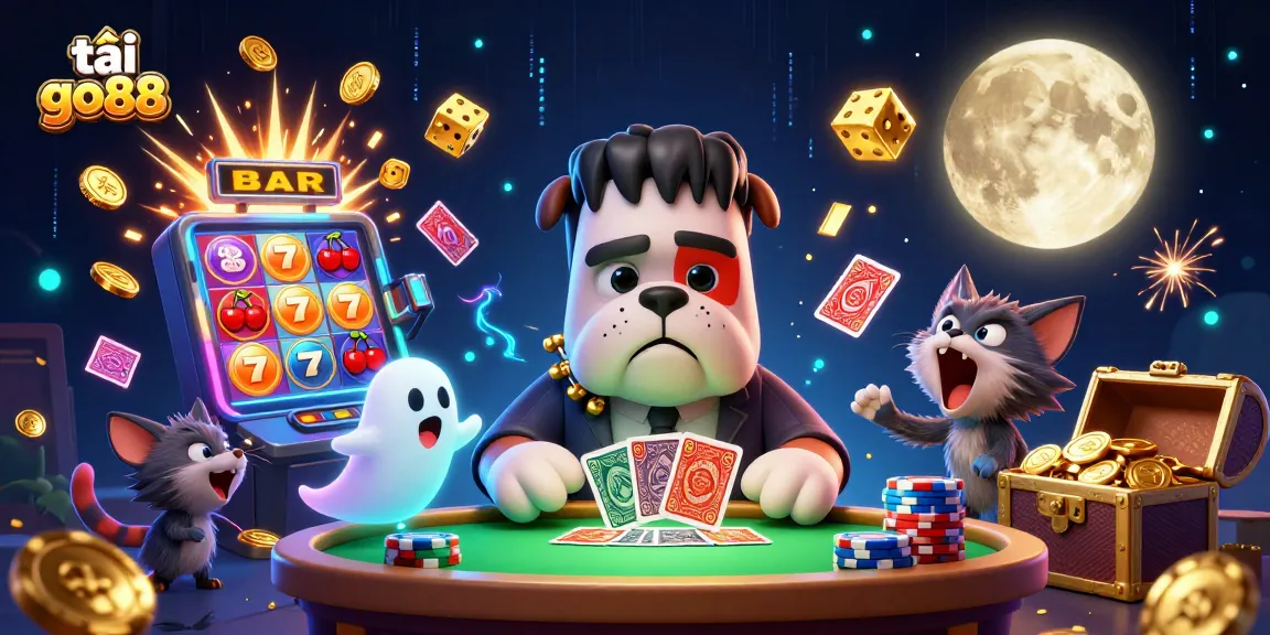 Win big with tải go88 at a vibrant 3D casino scene bursting with action and colorful game elements.