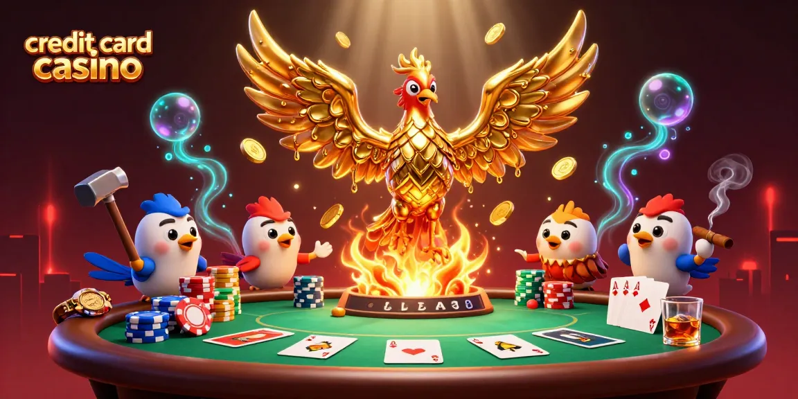 Experience the excitement of credit card casinos with molten gold elements and dynamic poker action.