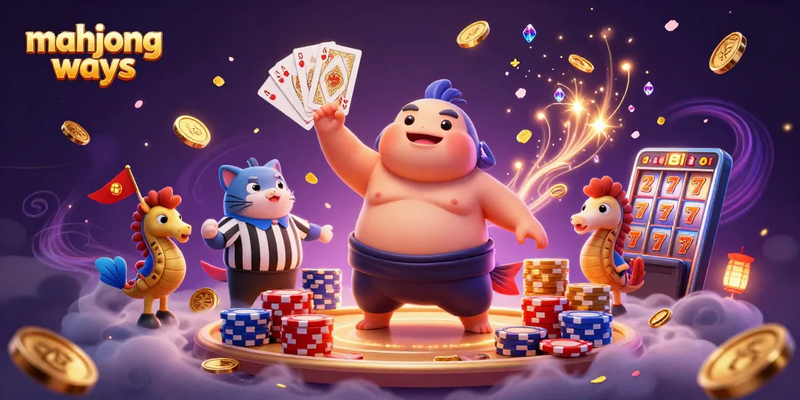 Experience mahjong ways with vibrant action and winning symbols in this dynamic casino illustration.