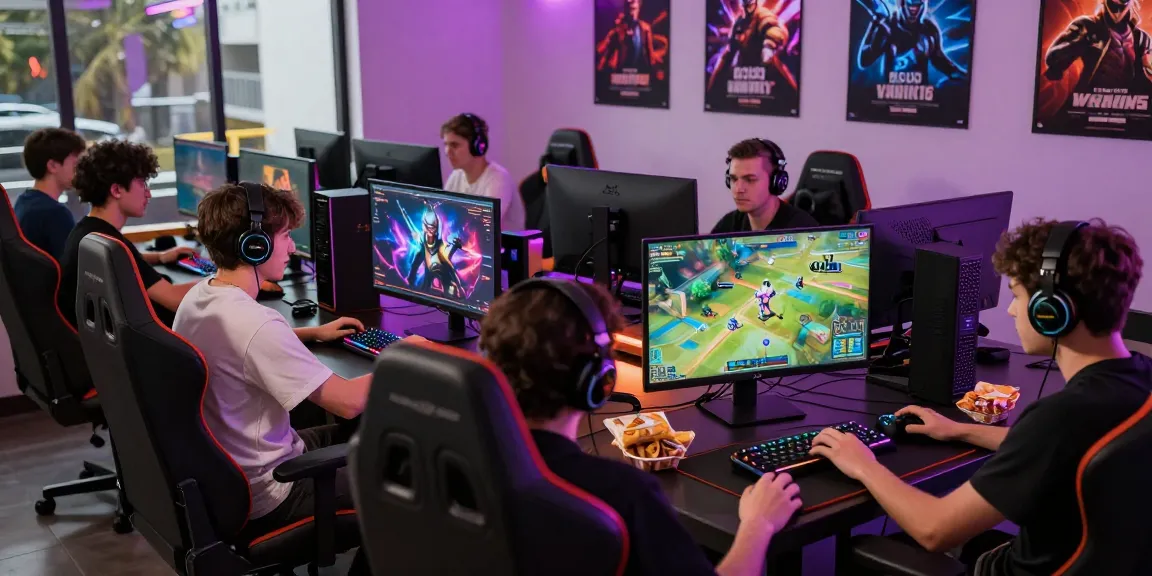 Dynamic gaming community showcasing hitclub players in action at vibrant esports event.